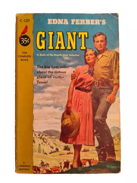 Giant By Edna Ferber 1953 PB Vintage Paperback First Cardinal Edition