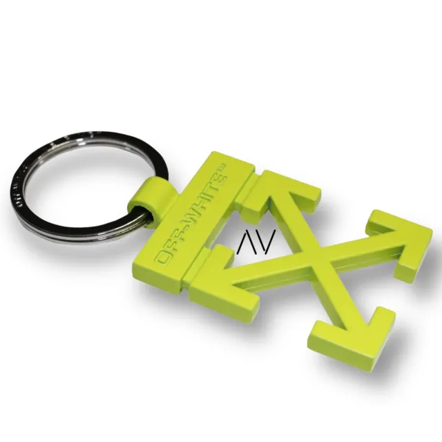 Off-White c/o Virgil Abloh Arrows Keychain New & Authentic / Neon Yellow 3
