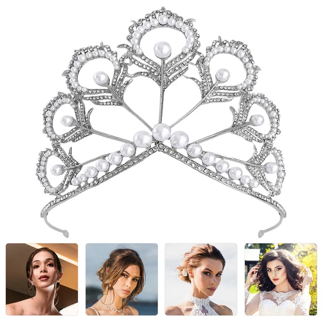 Couronne De Mariée Strass - Diadème Brillant, Durable, Hypoallergénique - Pour Mariage, Fête, Photo, Déguisement