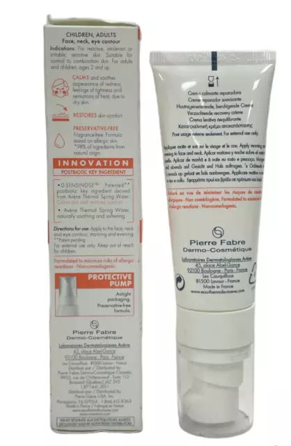 Avene Tolerance Soothing Skin Recovery Cream Calm & Restore (40ml/1.3fl) New 2