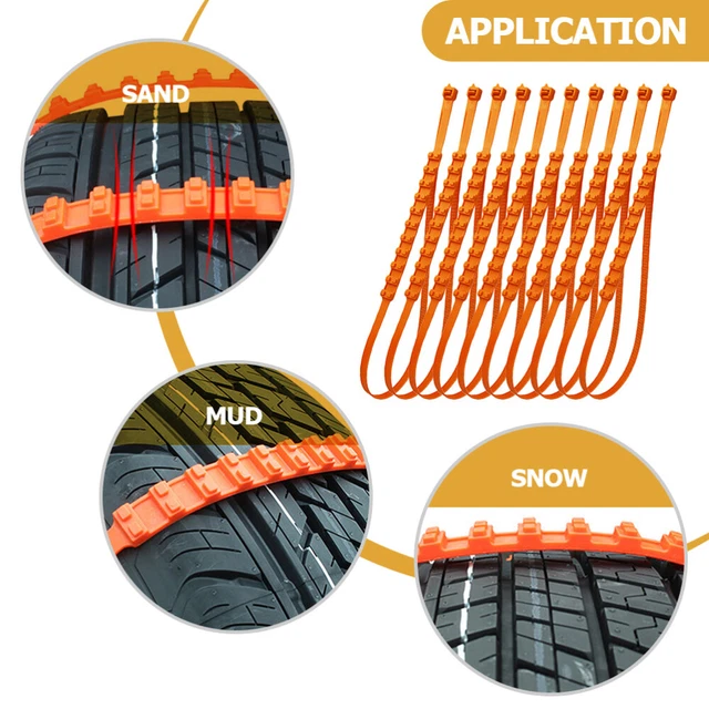 10 pz catene da neve auto pneumatici in plastica pickup camion cavi antiscivolo pneumatici