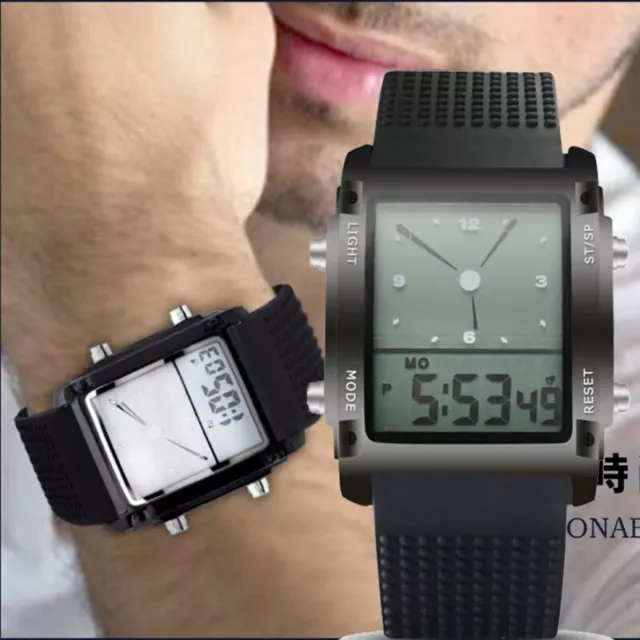 Fashion New brand men sports watches creative digital watch silicone quartz