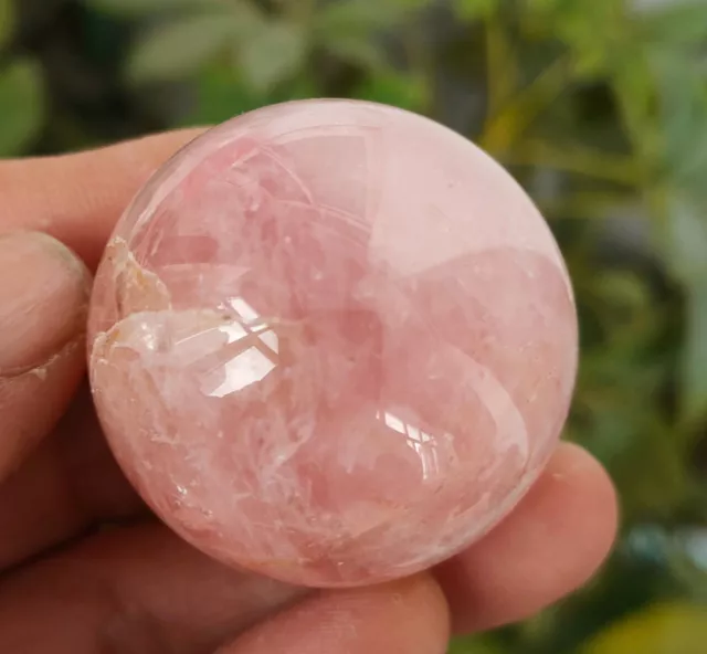 81g NATURAL PRETTY ROSE QUARTZ CRYSTAL SPHERE BALL HEALING 1