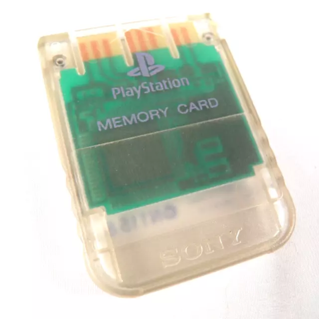 Carte Memoire Memory Card Sony Playstation 1 PS1 Officiel SCPH 1020 Clear Jap 1