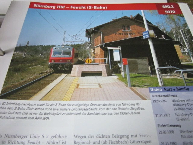 ARCHIV EISENBAHNSTRECKEN N 890.2 5970 Nürnberg Hbf Feucht S Bahn 2S EUR