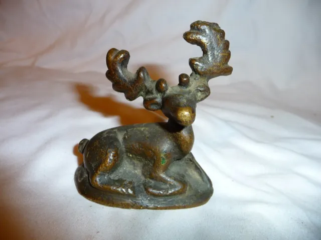 Vintage Brass Moose Figurine Collectable