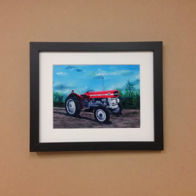 Massey Ferguson 135 tractor, framed print