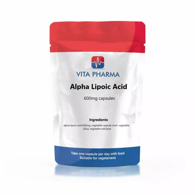 ALPHA LIPOIC ACID 600mg capsules antioxidant cell damage  VITAPHARMA