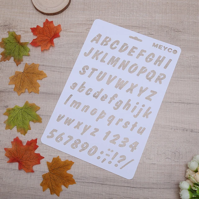 LETTERING STENCIL LETTER Alphabet Stencils Painting Paper Craft Number