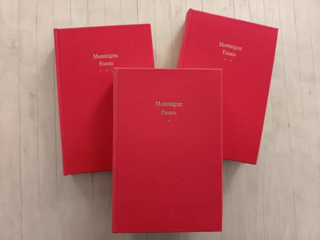 Essais De Michel De Montaigne - Édition 5 Volumes Union Latine 1957, Illustrée, Numérotée, Reliée Cuir