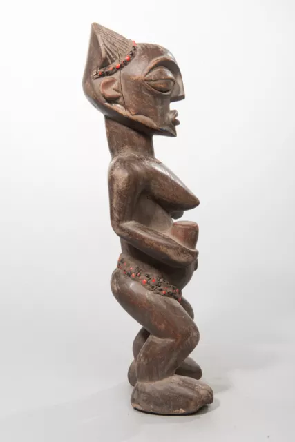 Bembe Female Ancestral Sculpture, D.R. Congo, Zambia, African Tribal Statue 3