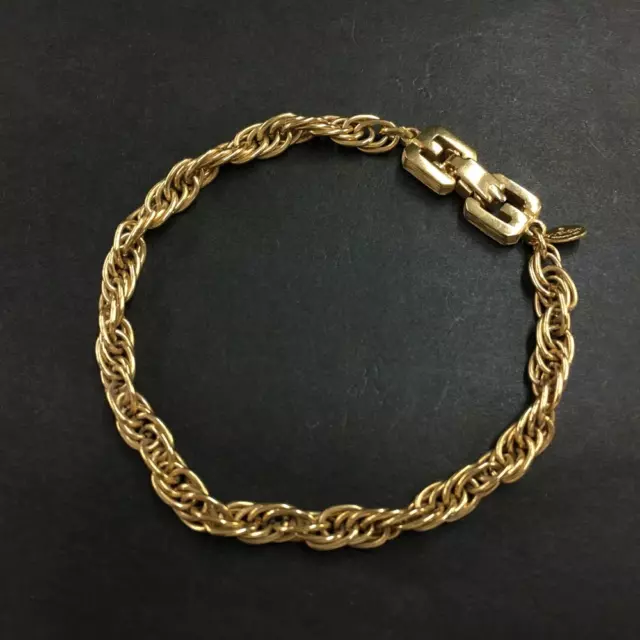 GIVENCHY CHAIN GOLD Tone Bracelet/6Y0034 $1.00 - PicClick