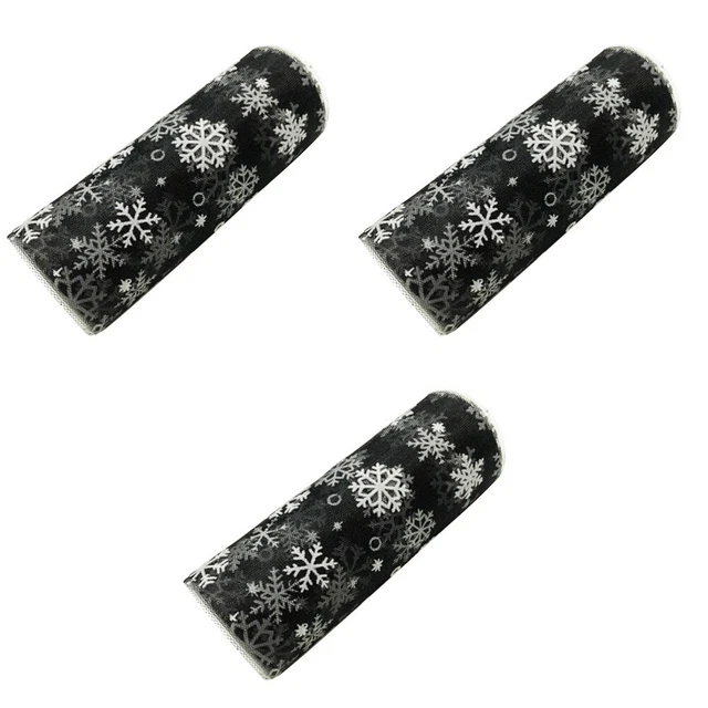 3 stücke 15 cm 10 yards Weihnachten Schneeflocke Tüll Rolle Glitzernde Organza