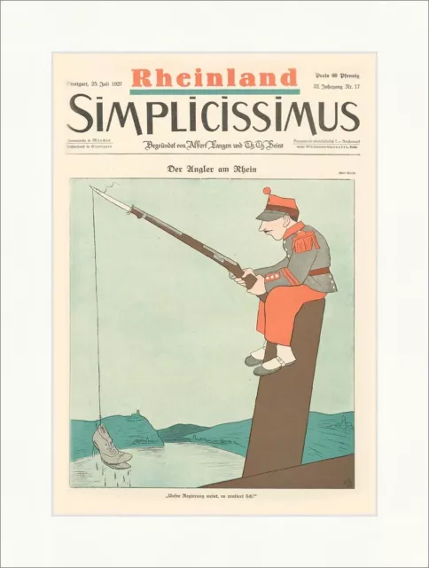 Titelseite der Nummer 17 von 1927 Karl Arnold Angler Rhein Simplicissimus 1653