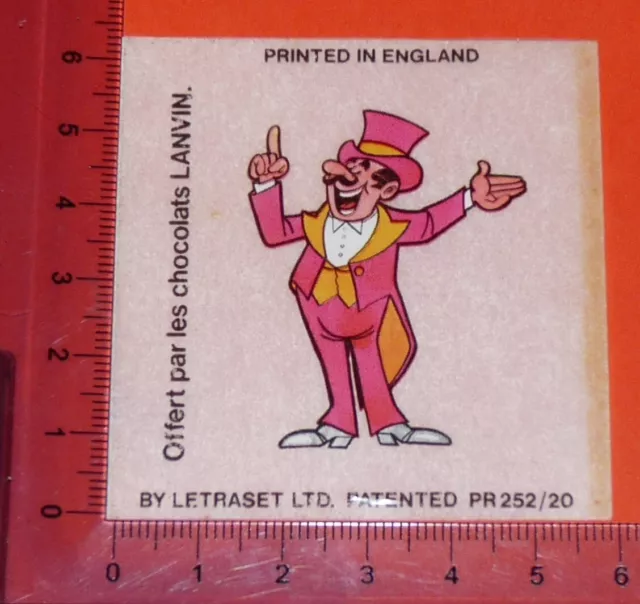 1977 Lanvin Chocolate Decal Decal For Circorama Circus Letterset
