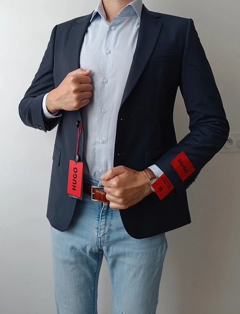 HUGO BOSS HOMME veste blazer bleu marine Modern Fit Laine Kris231X taille 98 L EUR 119 00 PicClick FR