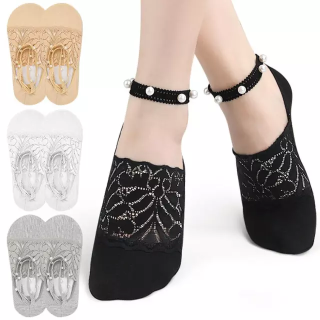 Pearl Lace Socks for Women Crystal Tulle Pearl Summer Socks✨j