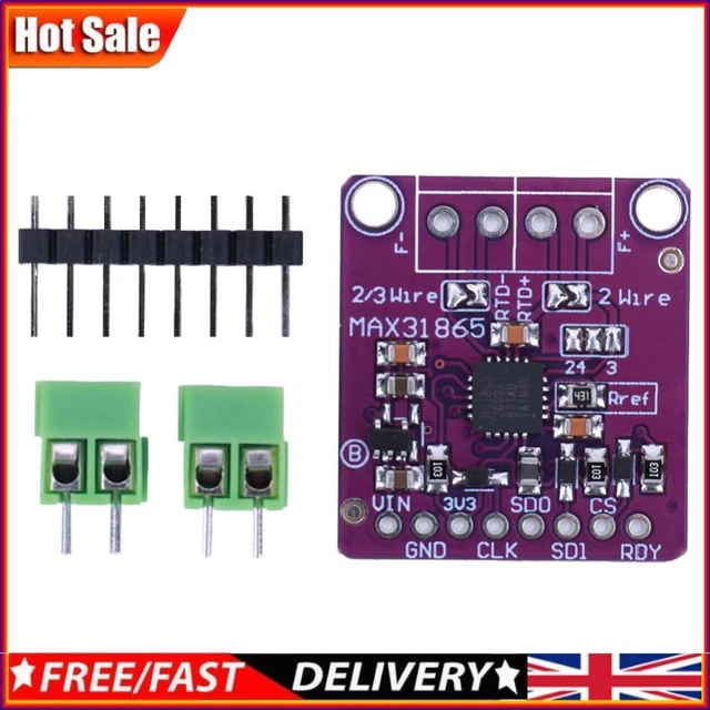 MAX31865 PT100/PT1000 RTD Temperature Sensor Detector Module Amplifier ...