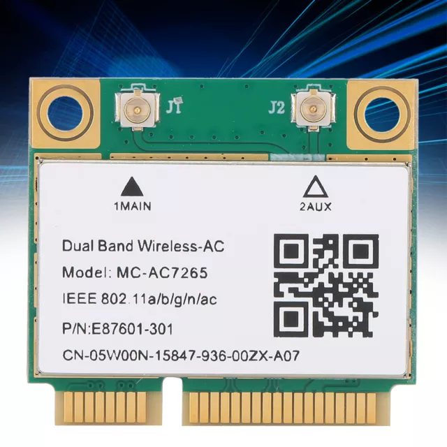 ✅Dual Band 2.4G 5GHz Netzwerkkarte WIFI Mini PCI-E Wireless WLAN Karte Modul De