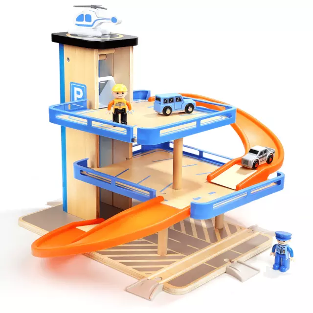 TopBright Toys Holz Parkhaus-Spielset 150154 Kinder Spielzeug Mehrfarbig B-WARE