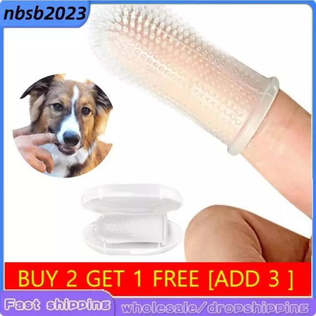 1 Pcs Finger brush Toothbrush 360º Soft Silicone Full Surround Pet Dog Cat