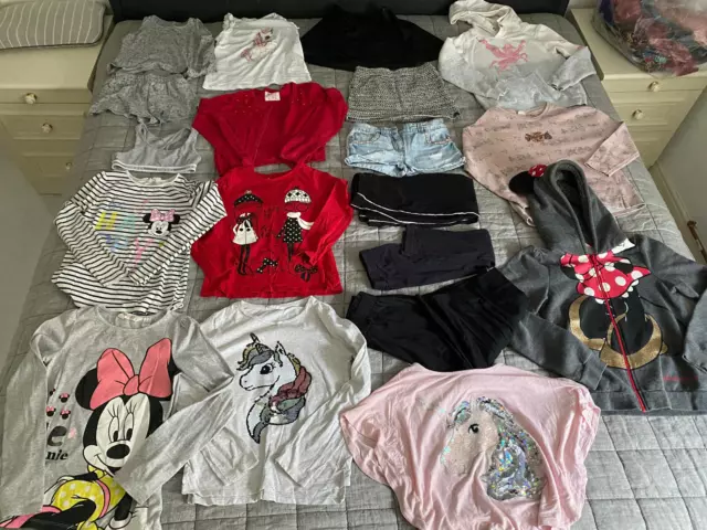 Girls large mixed bundle size 8-9y Minnie Mouse Unicorns Bluezoo H&M NEXT shorts