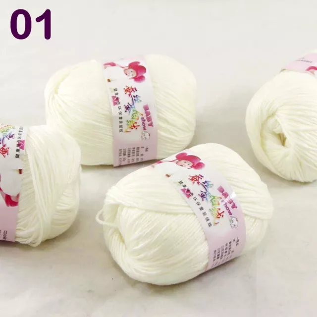 Sale 1 Balls x 50g DK Baby Soft Cashmere Silk Wool Hand Knitting Crochet  Yarn