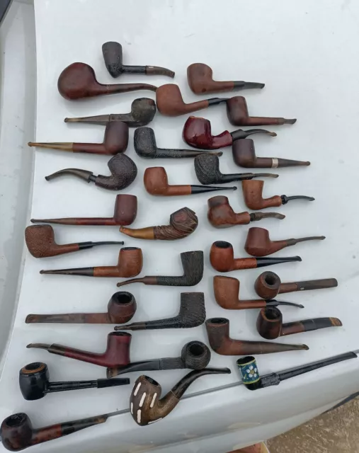 Lot de 34 pipes anciennes Saint -Claude bruyère Ropp etc etc