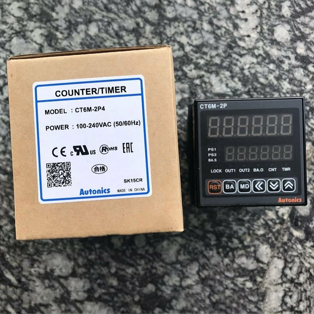 Programmable Timer Counter CT6M-2P4T 2 stage preset 6 digit 72x72 Comm RS-485