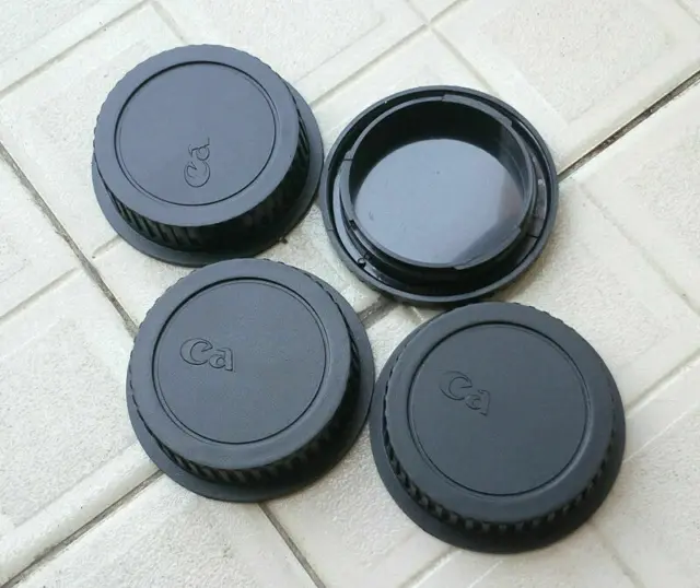 3 Rear Lens Caps+ 1x Camera Body Cover for Canon EF EF-S ELAN Kiss Digital Rebel