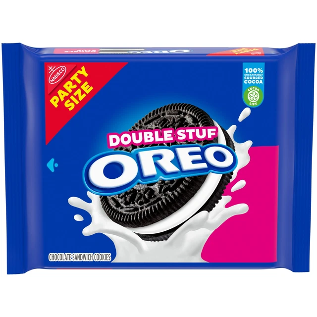 Oreo Double Stuf Chocolat Sandwich Cookies, Fête Taille, 790ml