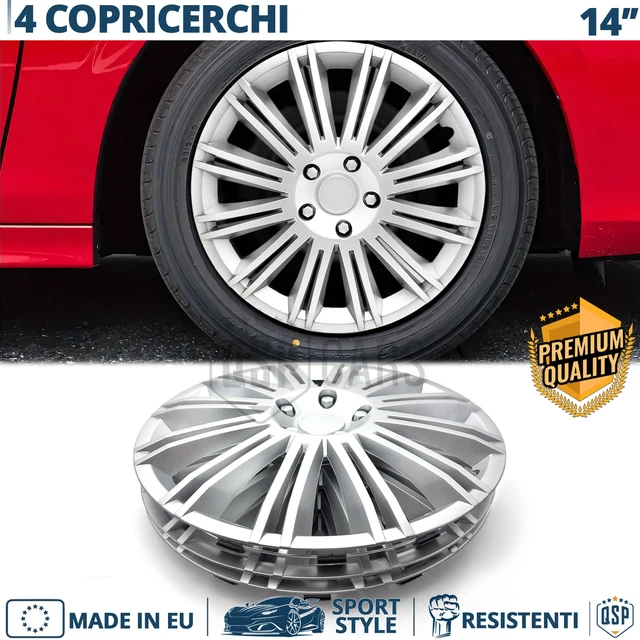 Copricerchi Volkswagen 15 Pollici - Set 4 Pezzi, Argento Brillante, Per Golf 8 E Variant - Foto 6