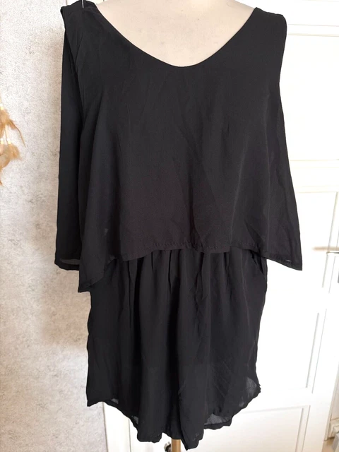 COMBI-SHORT NOIRE HAUT Doublee En Voile Taille 40/42 Com9 EUR 3,00