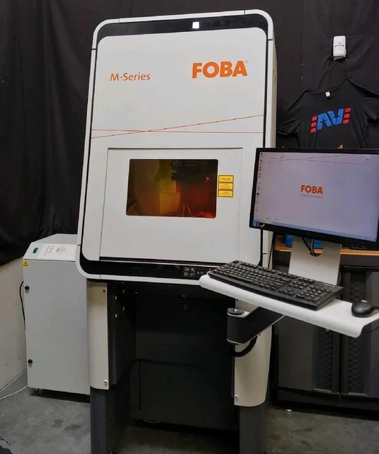 FOBA Fiber Laser Marking System w/ Rotary Axis, Delivered New April 2017