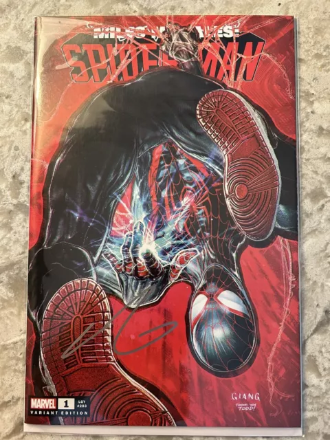 Miles Morales Spider-Man #1 John Giang Exclusive Signed W COA!🔥