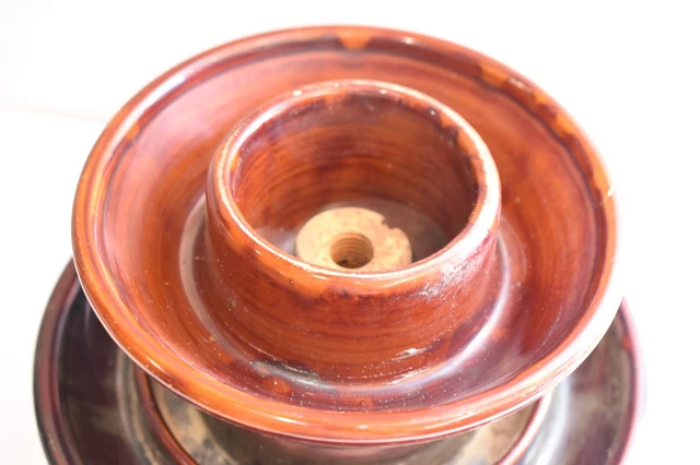 Vintage Antique Porcelain Large Insulator 10 1/4" Brown Locke M29 14LBS 9.9.1 2