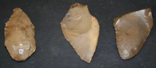 6 Egyptian Faiyum Predynastic Flint Flaked Hand Stone Tools 7400-6400 BC #11 3