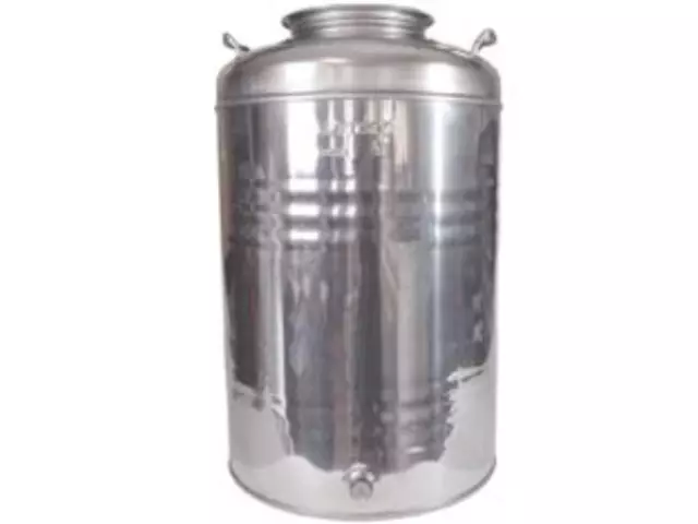 Fusto inox per olio graffato lt.100 - ø mm.460x720h. 1 pezzi Maffei