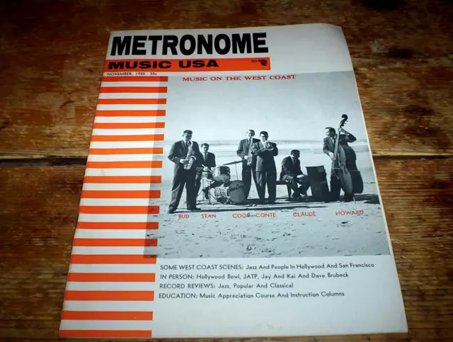 1955 METRONOME Jazz Magazine MUSIC ON THE WEST COAST cover DAVE BRUBECK vg++