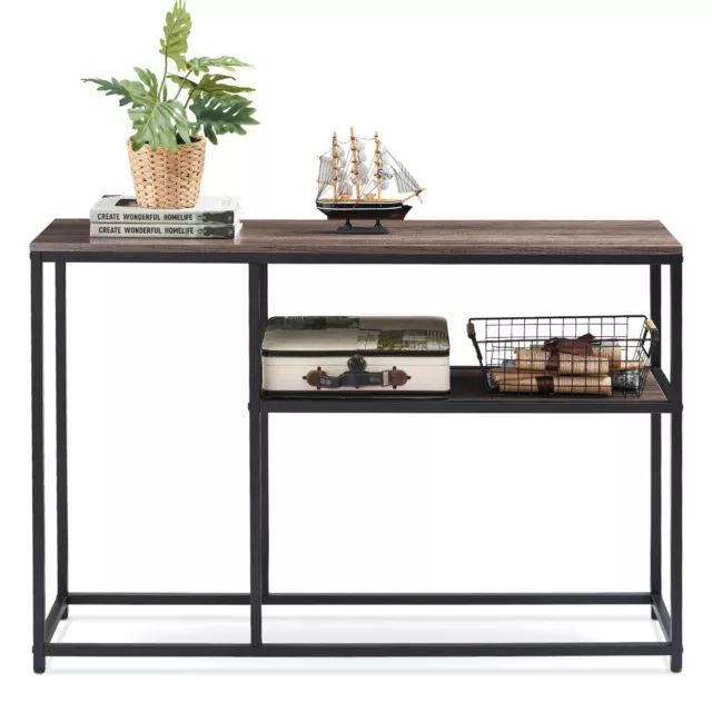 Ivinta Console Table with Storage Shelf, Narrow Entryway Table for Hallway