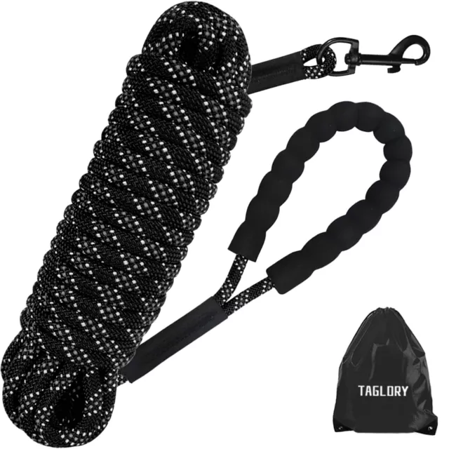 Taglory Longe pour Chien 5m Long Laisse Chien Corde avec Poignée Rembourrée p...