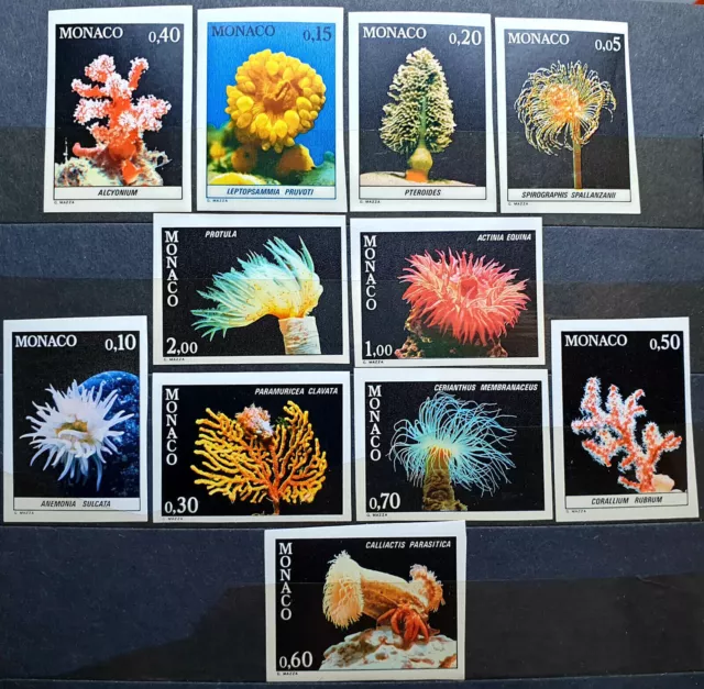 Monaco 1980 imperf - Corals - MNH - Full Set - Yvert €110.00