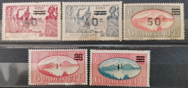 GUDALUPE Guadeloupe Scott# 159-163 (*) MNG 1943