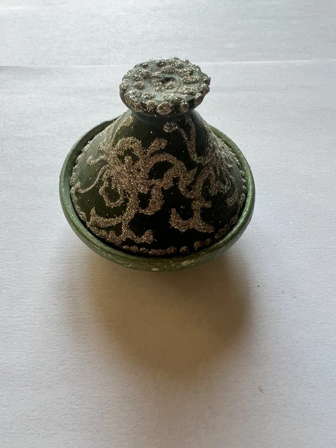 lot de 6x Mini ancien tajine en terre cuite pour sauce ,fait main .