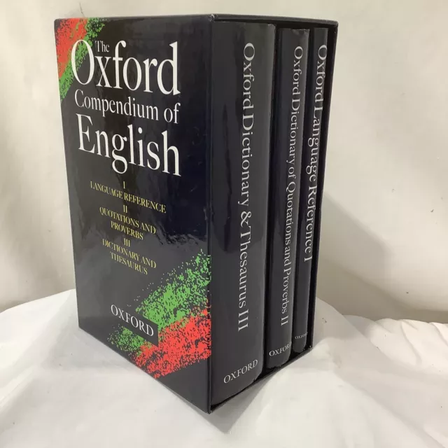 The Oxford Compendium Of English (3 Volume Hardback Books) In Boxset - Vgc