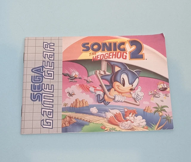 SONIC THE HEDGEHOG 2 **OFFICIAL MANUAL ONLY** Sega Game Gear Good ...