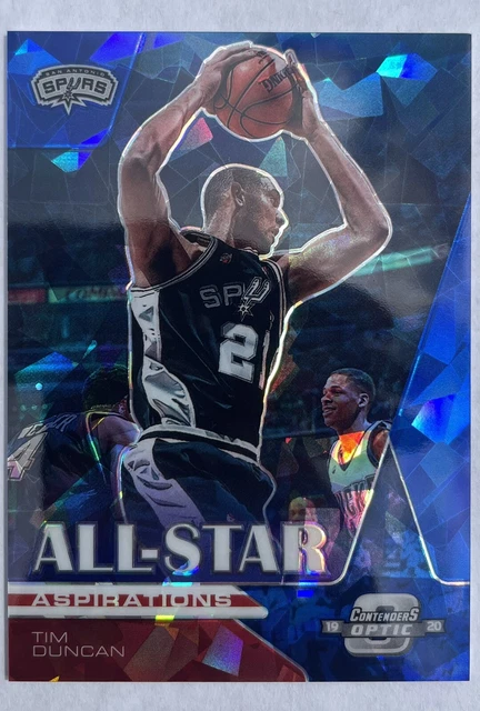 Tim Duncan 2019 Contenders Optic All-Star Aspirations Blue Cracked Ice #1