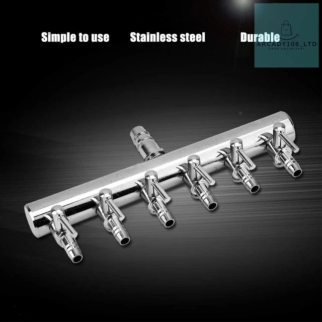 Fish Tank Air Flow Splitter Stainless Steel Aquarium Air Control Valve Fish Tank 2