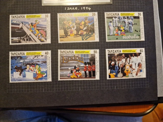 Tanzania 1994 Sg 1756-1767 65Th Anniv Of Mickey Mouse Full Set Of 12 Mnh