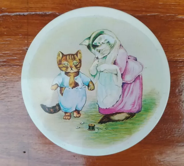 Vintage Huntley And Palmer Small / Tom Kitten / Cat / Kitten Biscuit Tin.